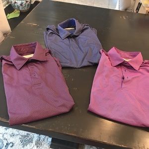 Three men’s Donald Ross golf shirts